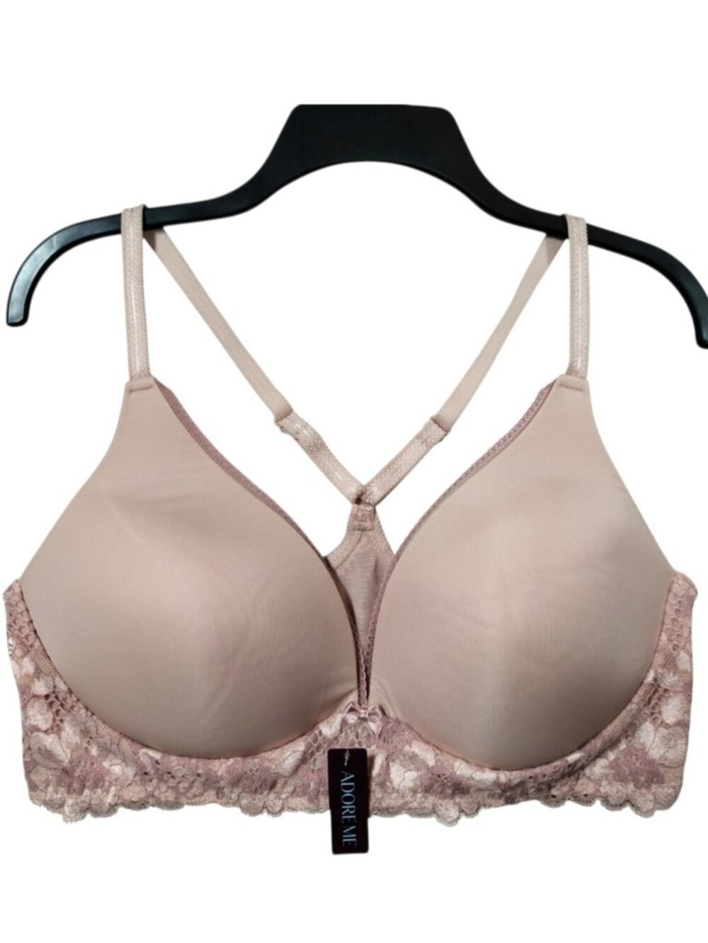 Adore Me Nude Blush Lace Trim T-Shirt Bra